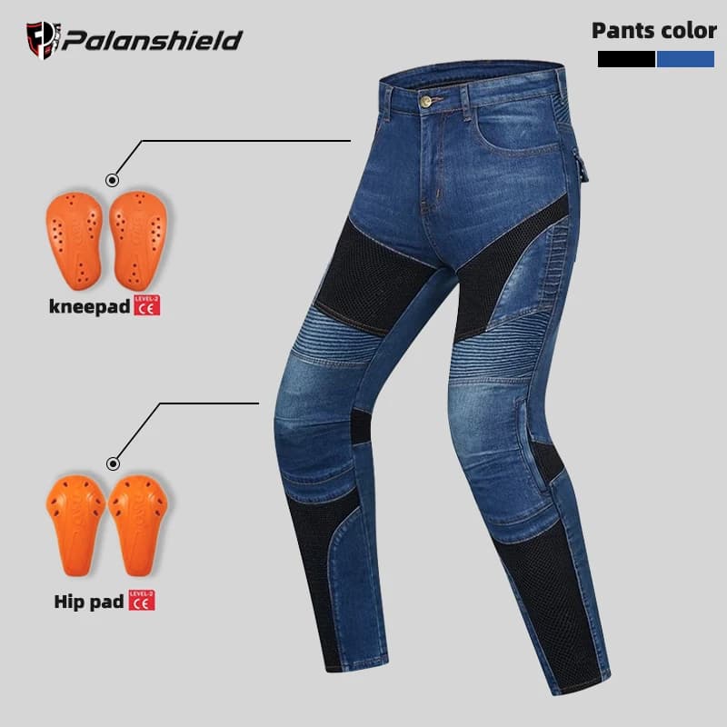 Outdoor Men's Motorcycle Pants Protective Equipment Riding Touring Black Blue Motorcycle Pants Bike Gear Motocross Moto Jeans