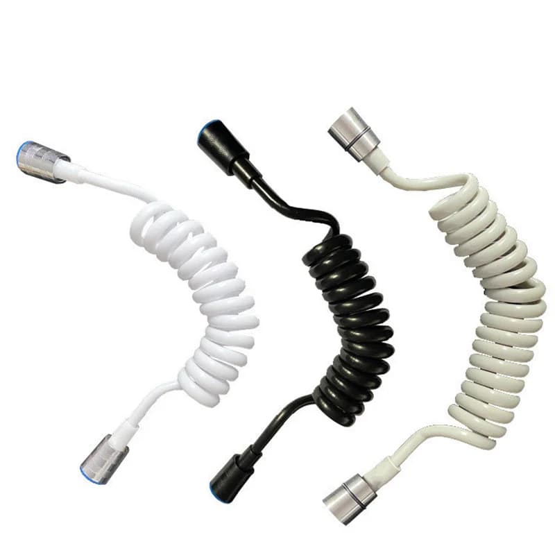 Tubo flessibile per doccia telescopico Tubo a molla a spirale WC Bidet Spruzzatore Linea telefonica Tubo idraulico Accessori per il bagno 150 cm 200 cm