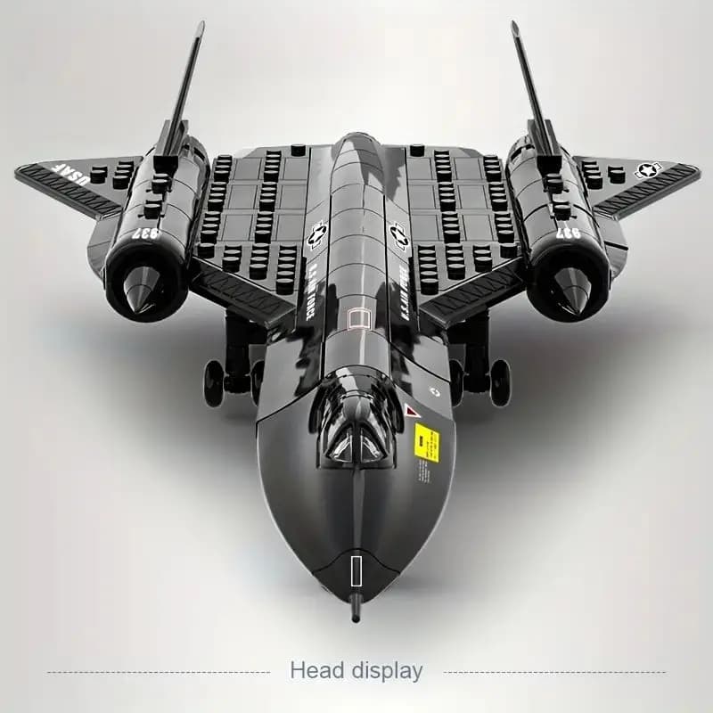 Militare SR-71 Blackbird riconoscimento aereo spazio blocchi di piccole particelle puzzle giocattolo di assemblaggio