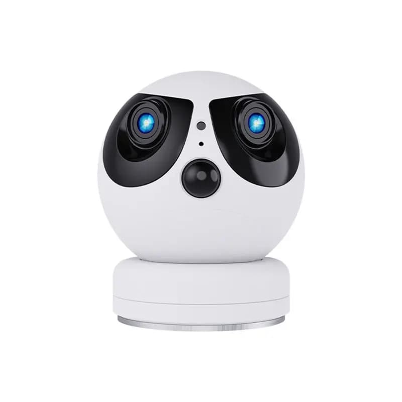 Telecamera Intelligente AI per Casa, Videocamera CCTV, Monitor per Bambini WIFI, Visione Notturna IR, Rilevamento Movimento, Telecamera Binoculare Grandangolare