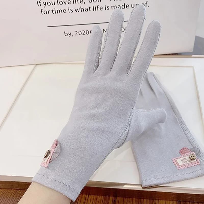 Women's Solar Protective Gloves Summer Gloves for Solar Protection Anti-slip Gloves for Touch Screen Gloves for Cycling and Driving Slim Anti-Slip Gloves UV