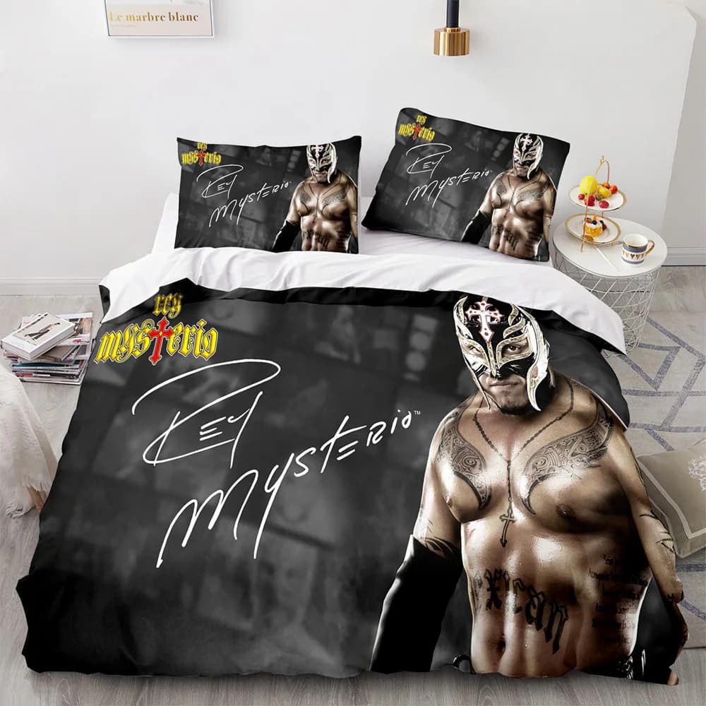 Cool 2026 EAW Bedding Set Single Twin Full Queen King Size Wrestling Game Bed Set Aldult Kid Bedroom Duvetcover Sets 3D Kpop 034