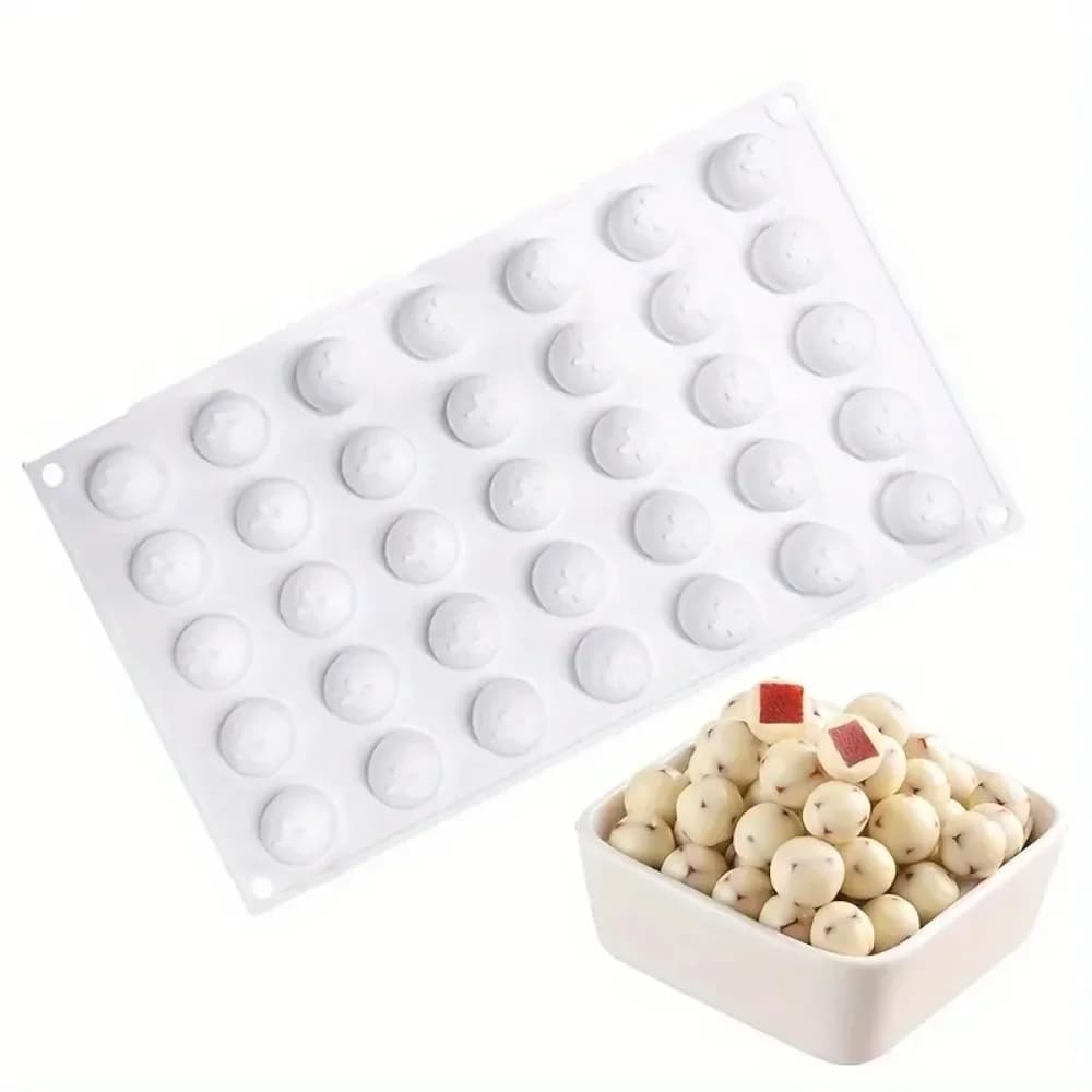 Mini Round Ball Silicone Mold, Versatile for Chocolate, Ice Cube, Jelly, Mousse and Cake Baking Decoration