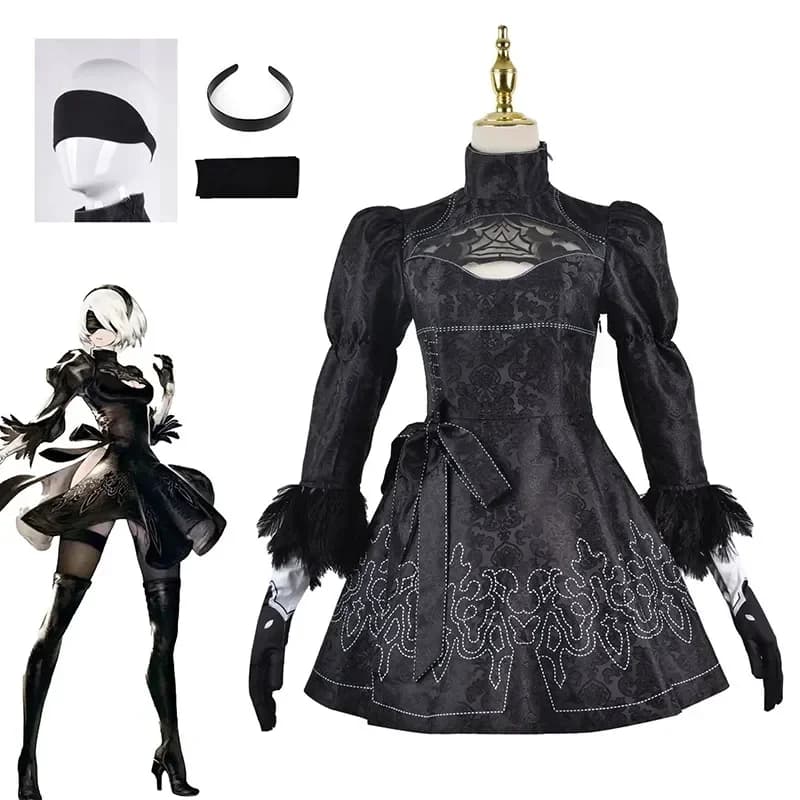 Abito da gioco di ruolo per il gioco NieR:Automata Cosplay YoRHa No.9 e YoRHa No.2 Costume