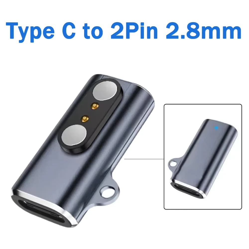 Charging Connector for Smartwatch 601E, Designed As a Type C to 2Pin Adapter with 2.8Mm Spacing