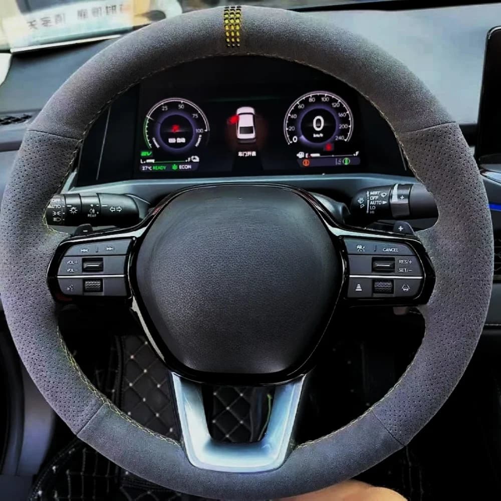 Personalizzazione Coprivolante per auto Accessori Cucito a mano Pelle scamosciata per Honda 2022 2023 Civic 2023 CRV CR-V Accord ZR-V