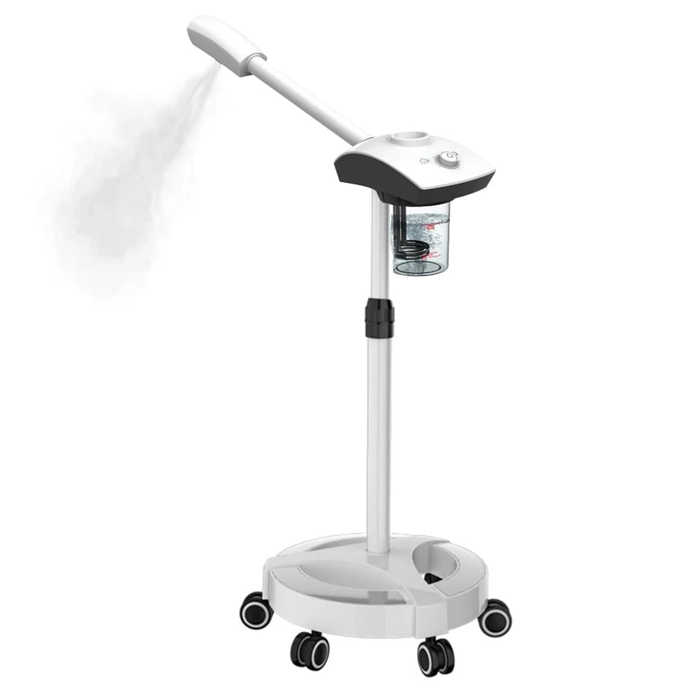 Vaporizzatore Facciale a Ozono con Nebbia Calda, Umidificatore per Pulizia Profonda del Viso, Spruzzatore per Cura della Pelle, Sbiancante, per Casa e Salone