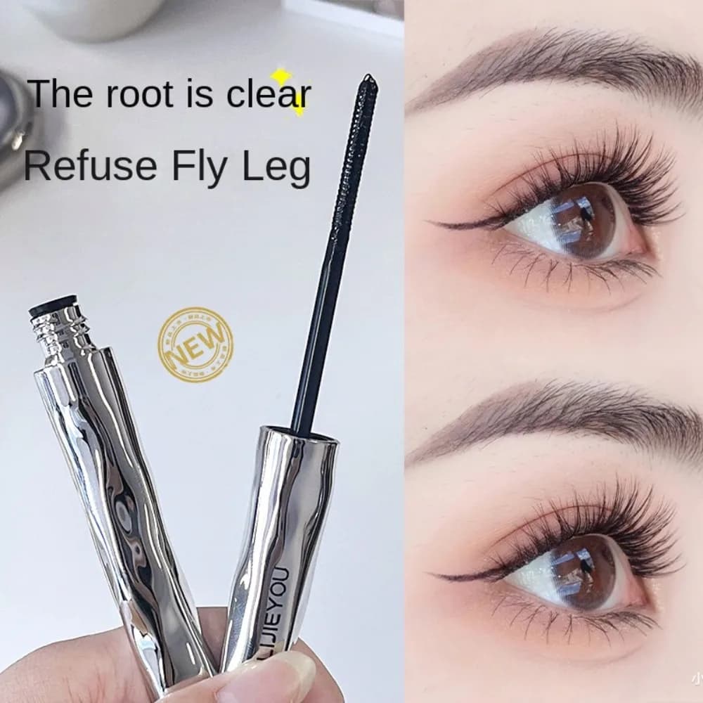Mascara Colored in Silver Tube, Stretching effect, Fast drying, Long life, Cosmetic for Makeup Eyes