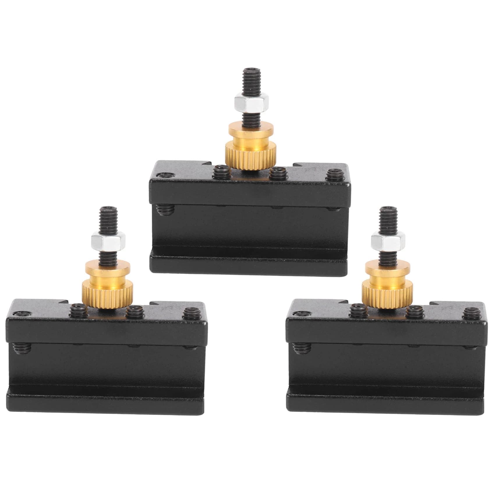 3 pezzi Mini tornio Kit portautensili a cambio rapido (1/4-1/2 pollici), Set di supporti per alesatura/tornitura/rivestimento CNC