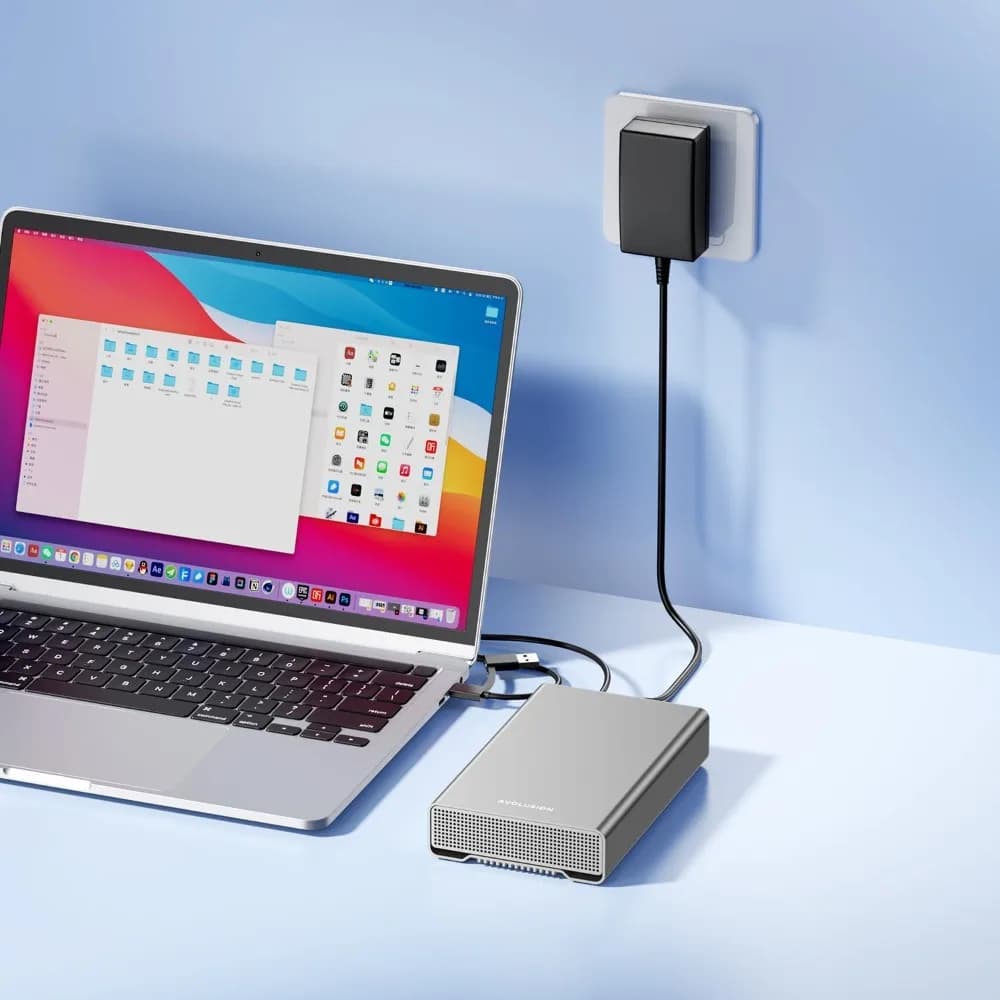 Disco Rigido Esterno 14TB USB 3.2 Gen 2 10Gbps USB-C HDD Portatile per PC