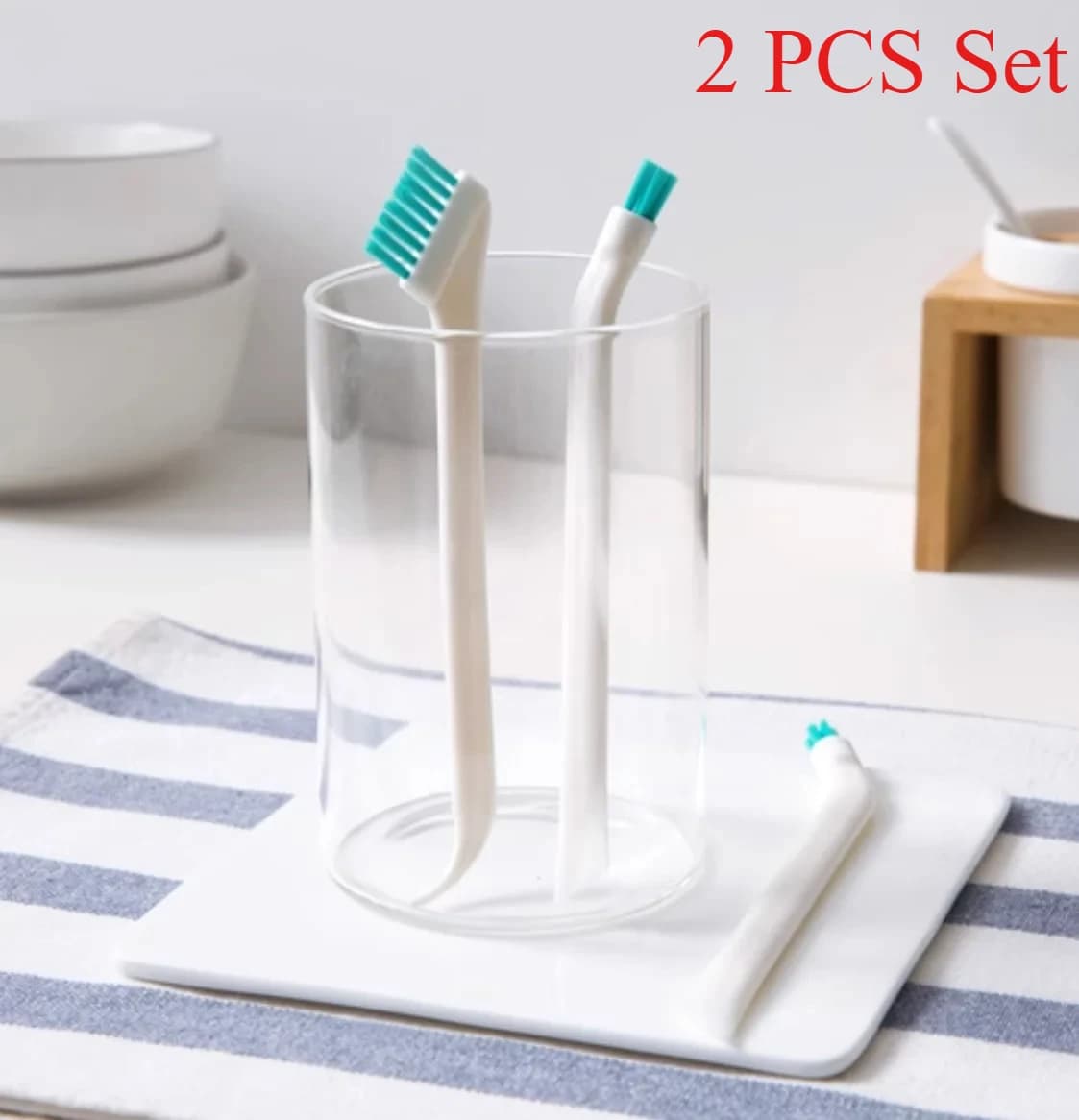 Set di 2 Spazzole per Pulizia con Manico Lungo, Portatili, per Bottiglie e Fessure, Utensile da Cucina, Spazzola Piccola