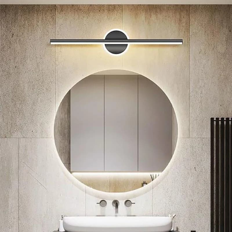 LED wall lamp Bathroom lamp 40 cm AC85-265V Modern Wall Lamp for Interior Long Striped Mirror Wall Lamps Black Gold