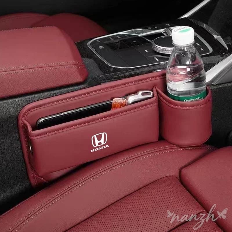 Leather Car Seat Storage Box Multifunctional Storage Case Stickers For Honda CB400 CB650F CBF CRF1100 CBR250RR CRF SH300 NC750