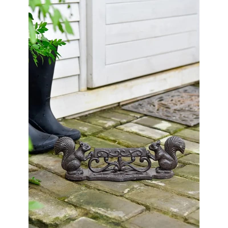 Sungmor retro lucidatura per scarpe in ghisa suola strofinare il poggiapiedi raschiare il fango porta ingresso spazzola per la pulizia della polvere domestica all'aperto