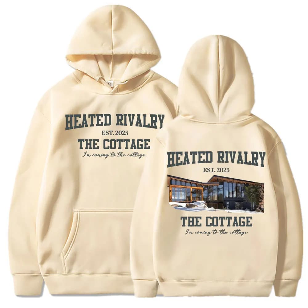 Felpa con cappuccio con stampa Rivalry The Cottage uomo donna moda vintage popolare felpa oversize in pile pullover casual streetwear