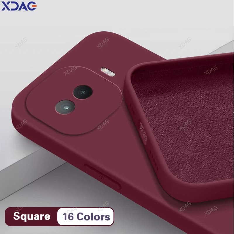 Custodia Originale per Telefono vivo iQOO Z11 Turbo 5G, Cover Posteriore Semplice Quadrata in Silicone Liquido Morbido con Interno Felpato Z11turbo Carcasas