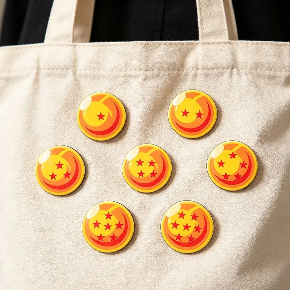 Dragon Ball Anime Metal Badge, Creative Seven Dragon Balls Alloy Brooch, Backpack and Clothing Accessory Pin