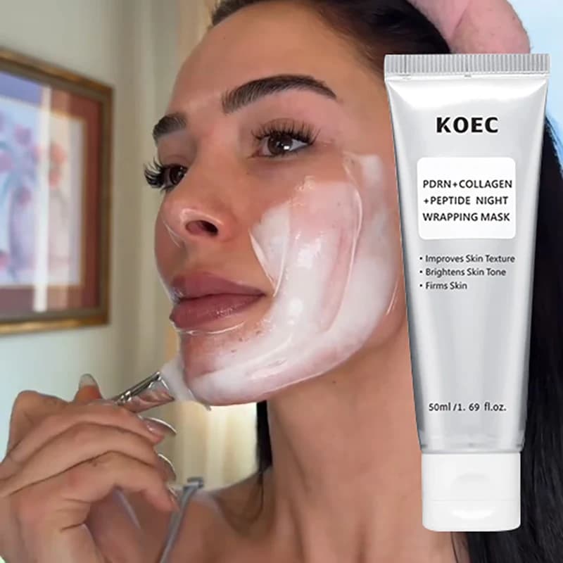 Peel-Off Mask to Collagen and PDRN Peptides, Scratching and Shaping, Deep Hydrating, with Brush, Nutrient Face Mask