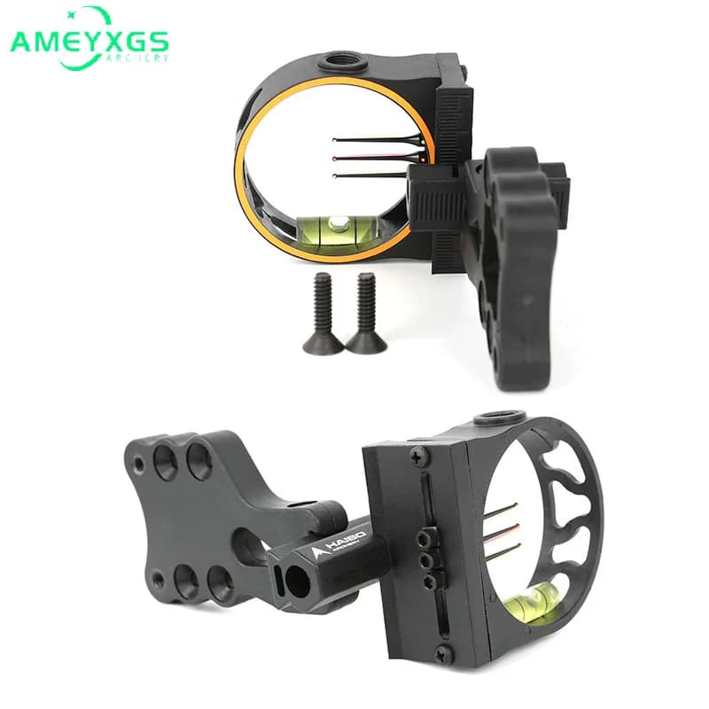Tiro con l'arco Arco composto Sight 3Pin Sight regolabile 0.019 ''Fibra ottica regolabile Tiro al bersaglio per archi Accessori da caccia