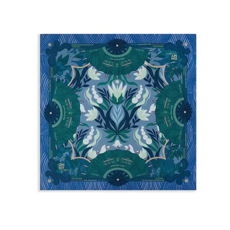 160 American mahjong set with tropical leaf pattern rubber pad 4 layers engraved acrylic card can be shipped immediately