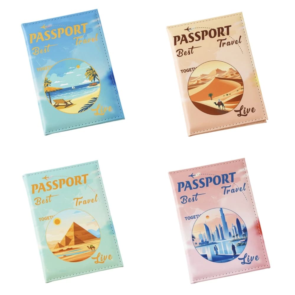 Portafoglio Protettivo per Passaporto, Elegante Custodia da Viaggio per Passaporto, Porta Carte Multi-Scomparto, Organizer Portatile Elegante per Passaporto per Affari