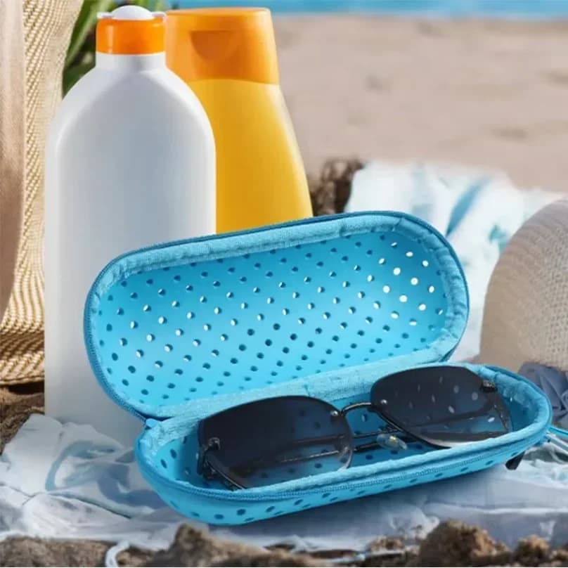 2026 EVA Soft Swimming Glasses Organizer Protector Glasses Case Swimming Gear Breathable Drainage Hole Portable Goggles Cover