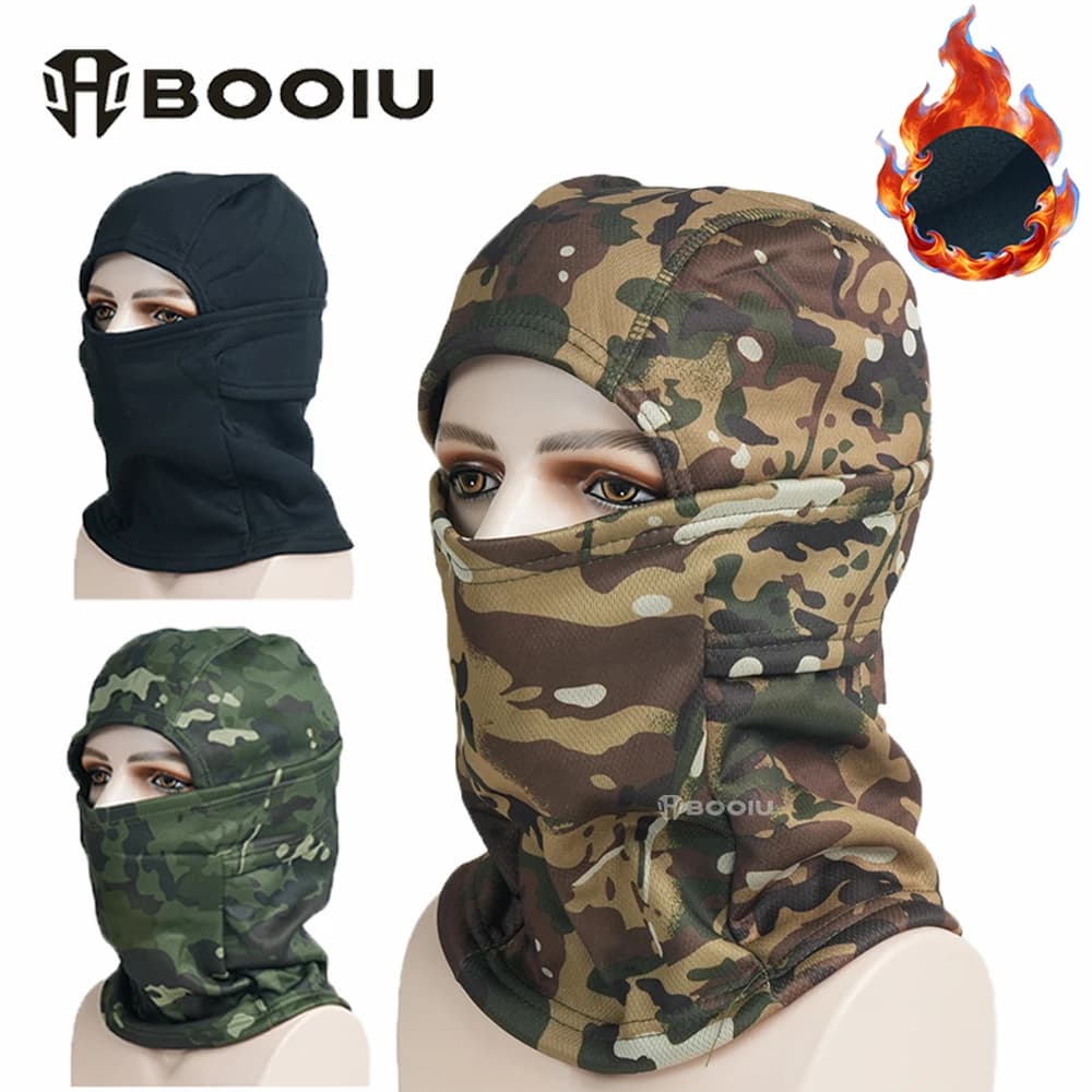 BOOIU Maschera Balaclava Tattica Integrale Antivento Calda Traspirante Multiuso per Ciclismo Paintball Airsoft
