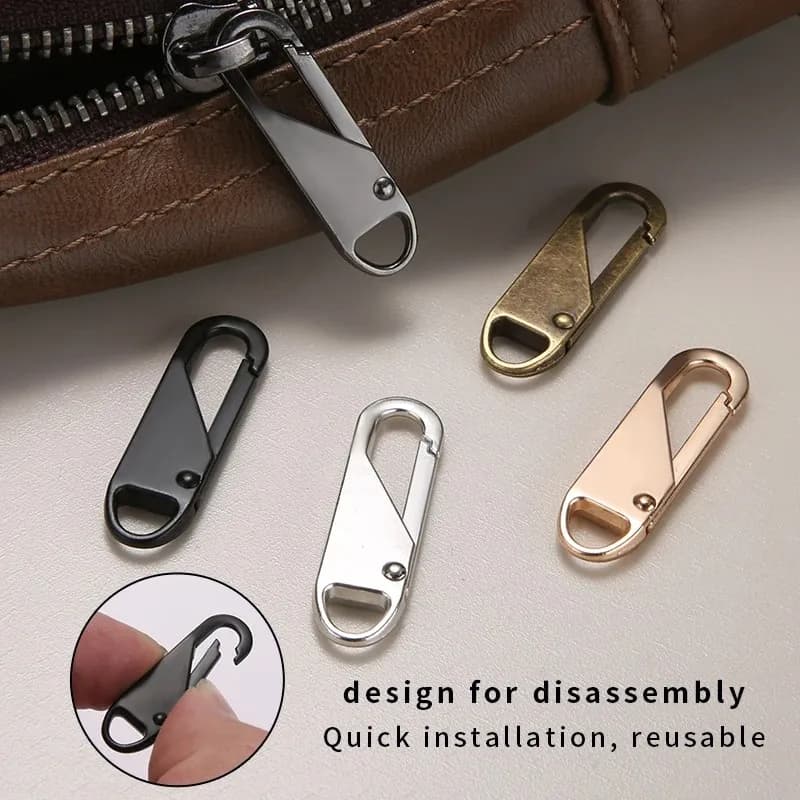 1/5/10/15pcs Alloy Metal Removal Zipper Slider Puller Replacement Detachable Travel Suitcase DIY Sewing Craft Repair Kit