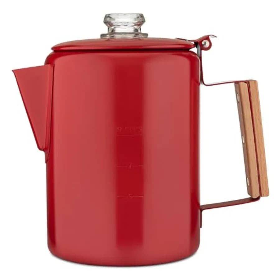 Caffettiera percolatore Bozeman — Caffettiere da campeggio — Il percolatore preferito per il campeggio, senza alluminio o plastica [9 tazze Rescue]