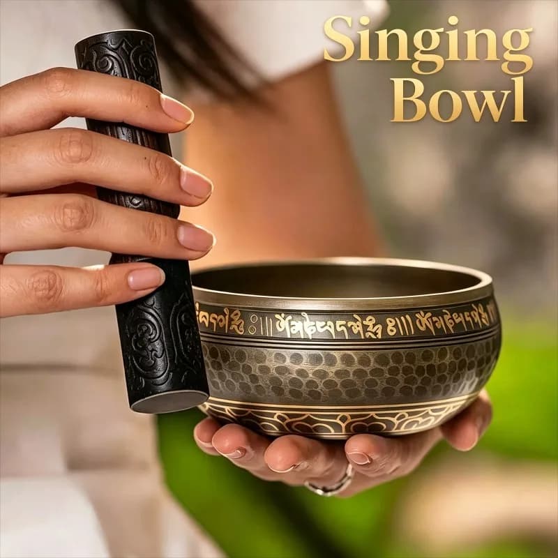 Nepal Handmade Singing Bowl Meditation Tibetan Sound Bowl Yoga Sound Healing Bowls Relaxation Musical Instrument Accessories