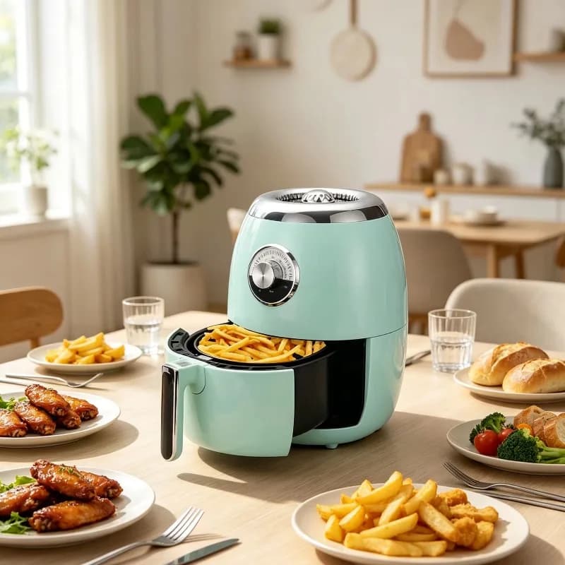 1300W Mechanical 3.5L Modern Plastic Healthy Oil‑Free Electric Air Fryer for Cooking