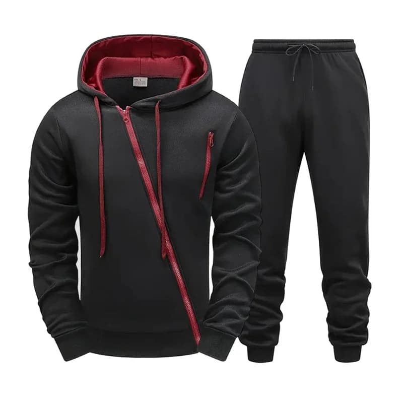 2026 Men's Jacket Tracksuit Casual Zip Sweatshirts Coat Outdoors Sports Jogging Hoodie Clothing Autumn Winter Single Tops Pants