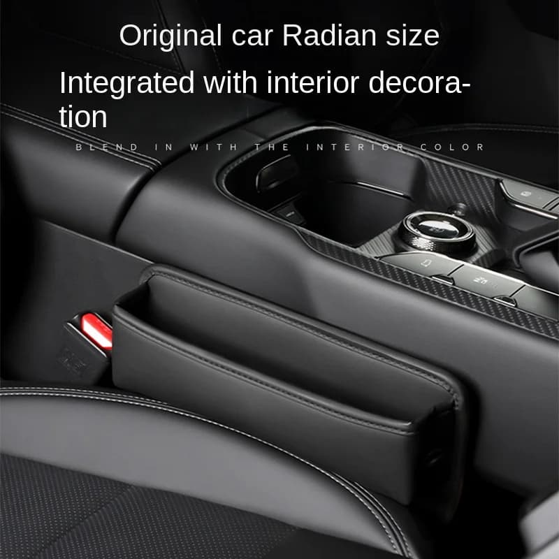 For Nissan Leaf Sunny Serena C26 Tiida C12 2010 ~ 2017 Car Seat Gap Filler Storage Box Various Items Riordino Organizer Case Accessories