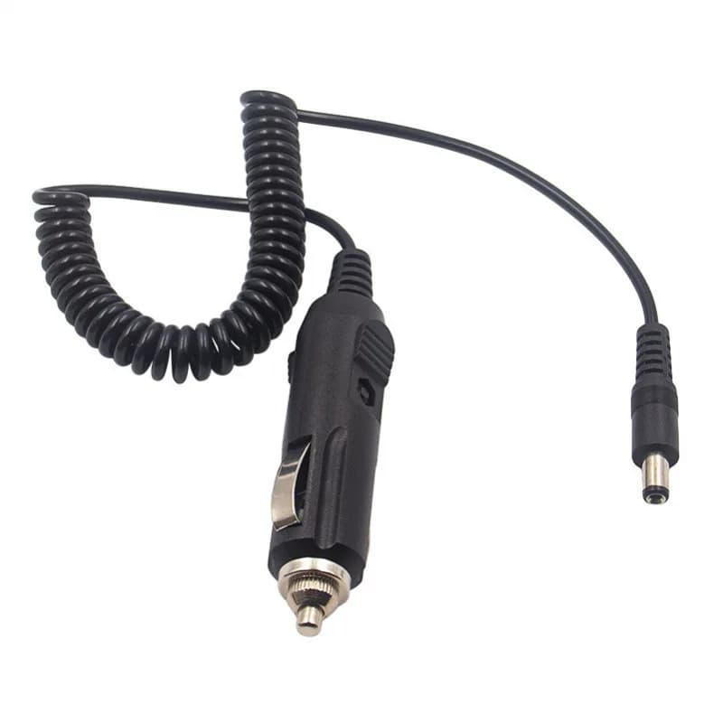 Vehicle Power Adapter Cable Cigarette Lighter To DC Plug Elastic Spring Cord For Car Fridge Tire Inflator Dash Cam Unit
