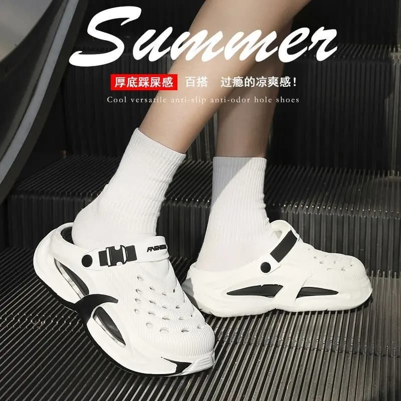 Scarpe da grotta estive da uomo, antiscivolo e antiodore, con puntale e mezza pantofola che ti fanno pensare di camminare sulla spiaggia