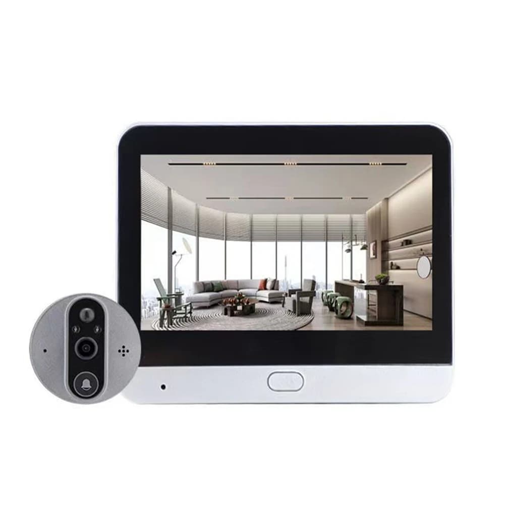 Telecamera spioncino WiFi 1080P 4.3in HD Telecamere peep hole a 2 vie Campanello visivo PIR Spionieri per porte di casa Hardware di sicurezza per porte