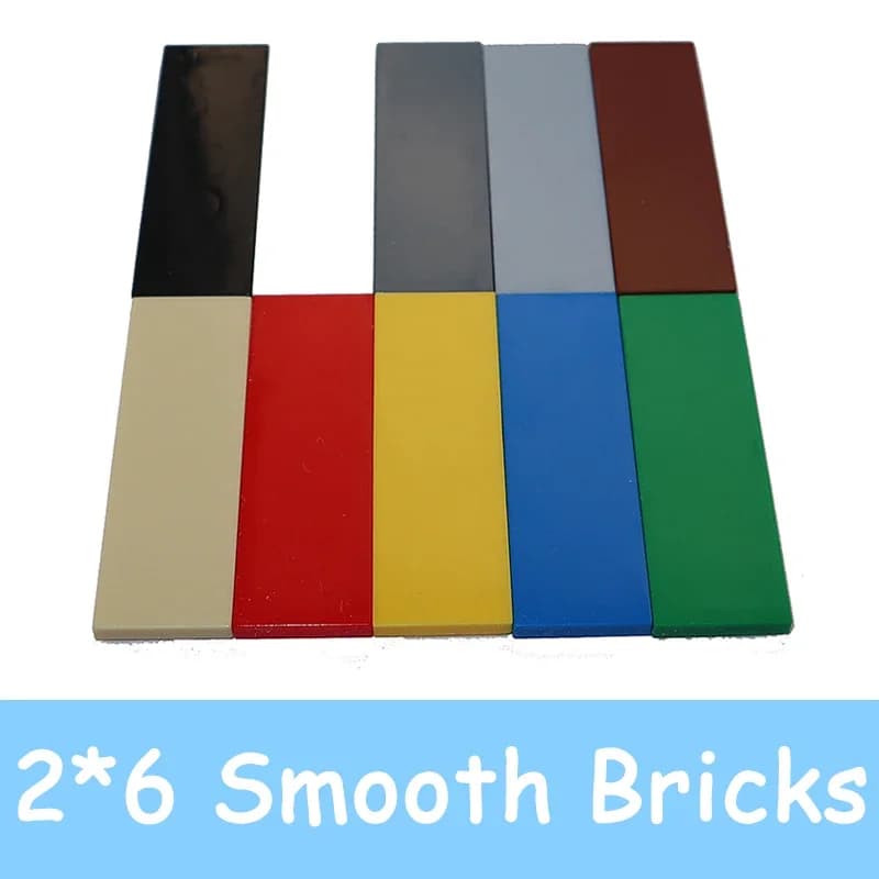 30PCS MOC assemblare particelle 69729 dimensioni 2x6 mattoni piastrelle piatte lisce 2*6 blocchi di costruzione giocattolo creativo educativo fai da te per i bambini