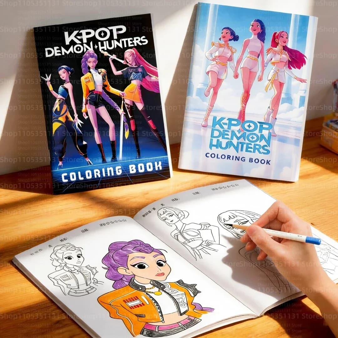 2026 Hot Coloring Books Anime Cartoon Line Drawing Childrens Sketch Picture Book Kids Birthday Gift Christmas Gift