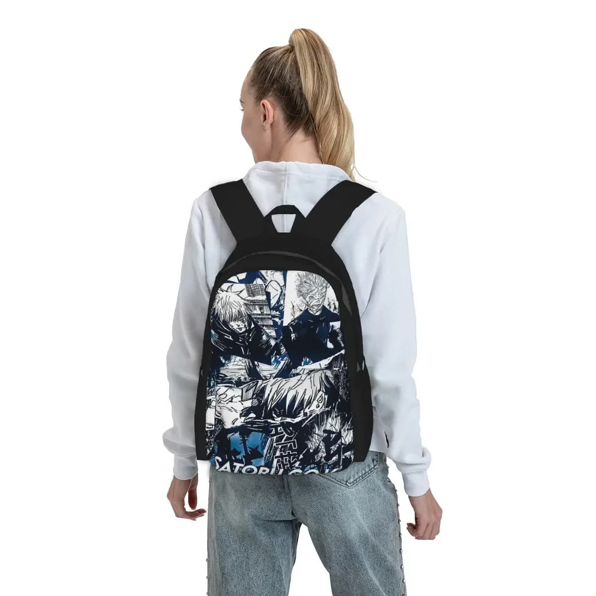 Jujutsu Kaisen Satoru Gojo Backpack Student BookBag Kids School Bag Computer Shoulder Bags for Men Women