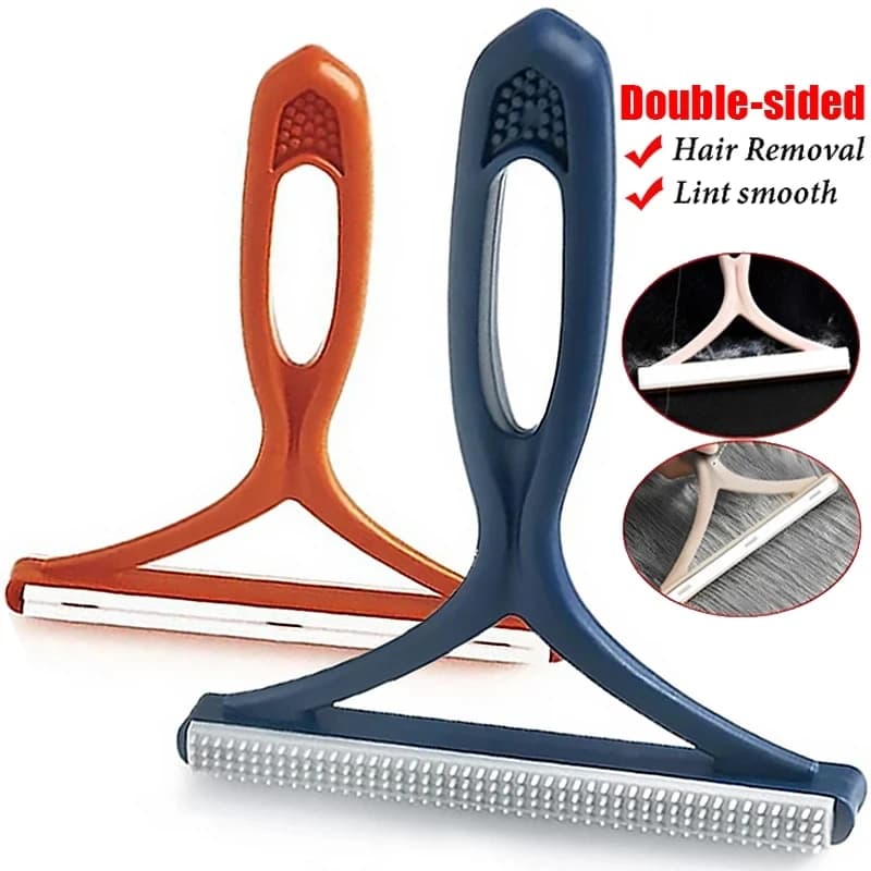 Levapelucchi portatile bifacciale per peli di animali domestici, rasoio in tessuto riutilizzabile per vestiti/tappeti/sedili per auto, spazzola per capelli per strumento per la rimozione della pellicola