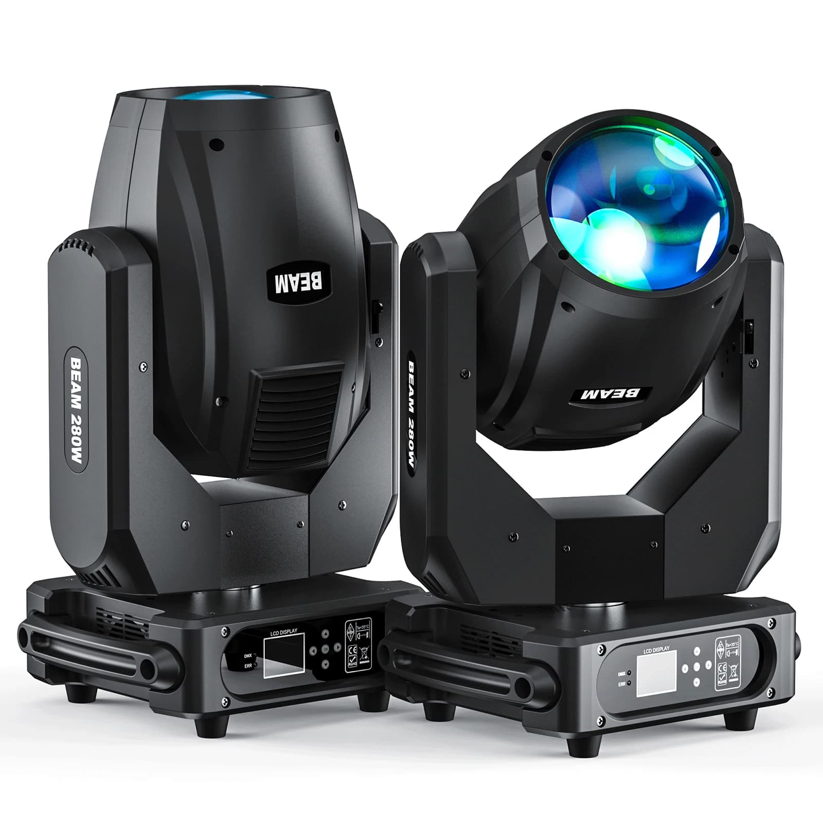 U'King 280W Fascio di luce a testa mobile DMX512 16CH Modello di effetto arcobaleno Luce 10R 3in1 Luce da palco a LED per luce da discoteca DJ per feste