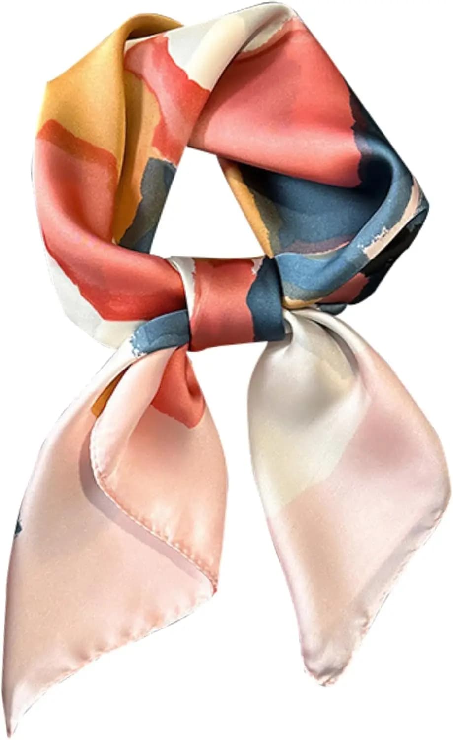 Foulard quadrato in raso effetto seta Mulberry da 27,5' per donna, per borsa, capelli, o come regalo