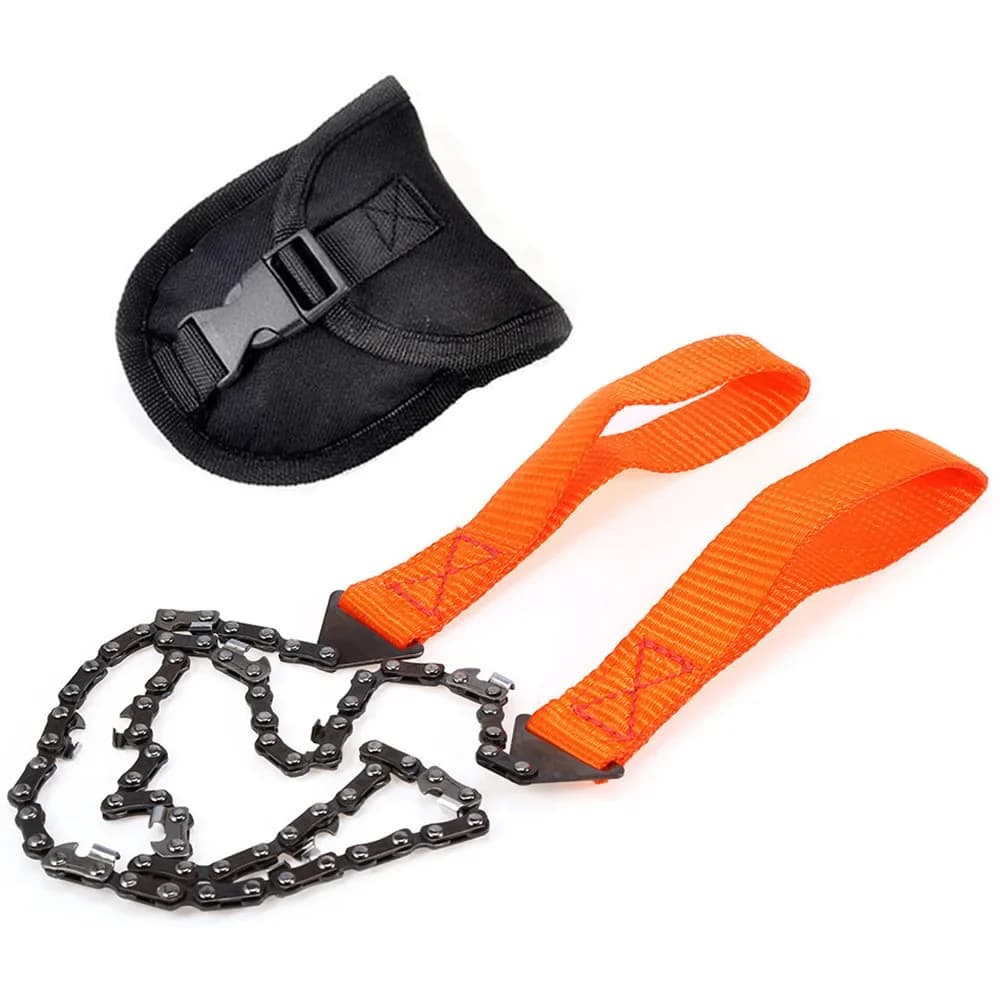 Hand-drawn 11 tooth portable rope saw - suitable for outdoors, mountaineering and rescue - multifunctional saw chain