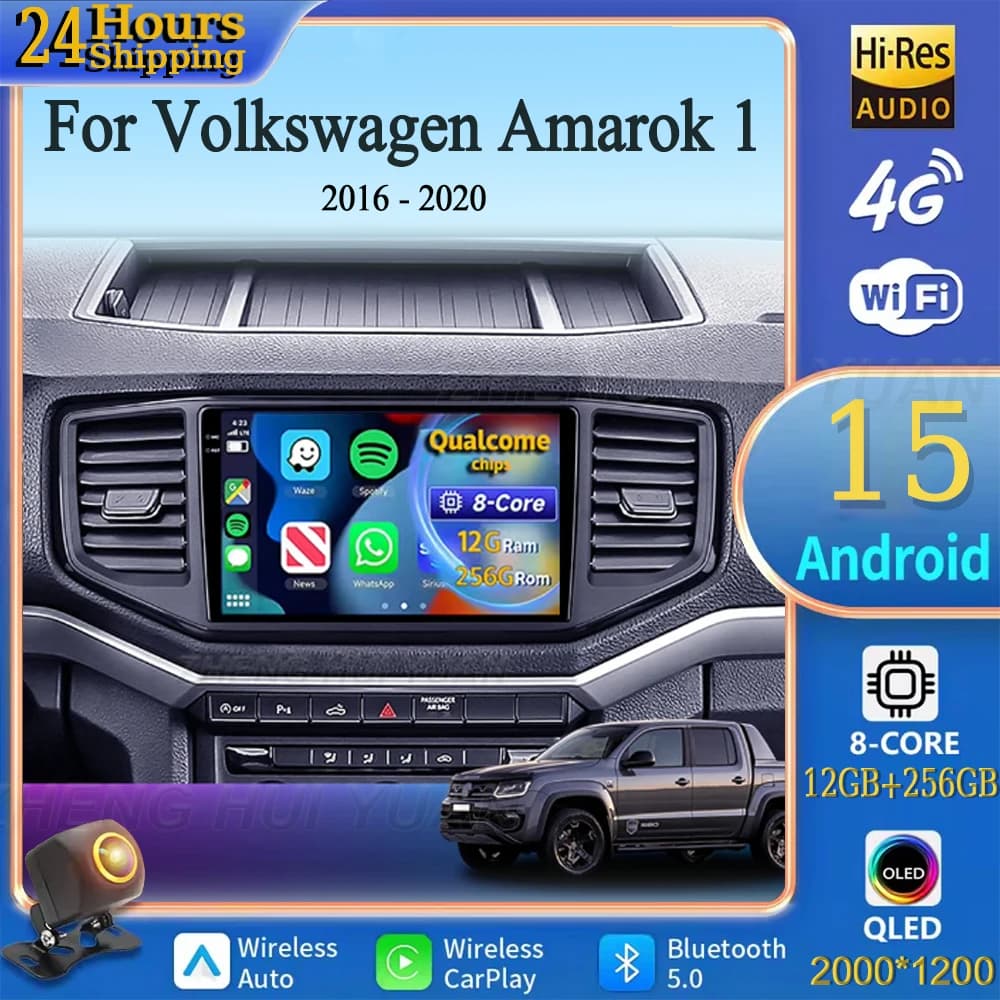 For Volkswagen Amarok 1 2016 - 2020 Android 15 Car Radio Multimedia Player Android Auto Carplay Head Unit Navigation GPS