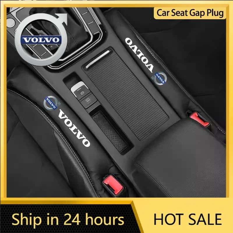 Copri Volante 2 Pezzi, Strisce di Riempimento per Fessure Sedile Auto in Pelle Morbida Anti-Perdita per Volvo V60 V40 XC90 S60 C30 V50 V70 S90 AWD, Accessori Interni Auto