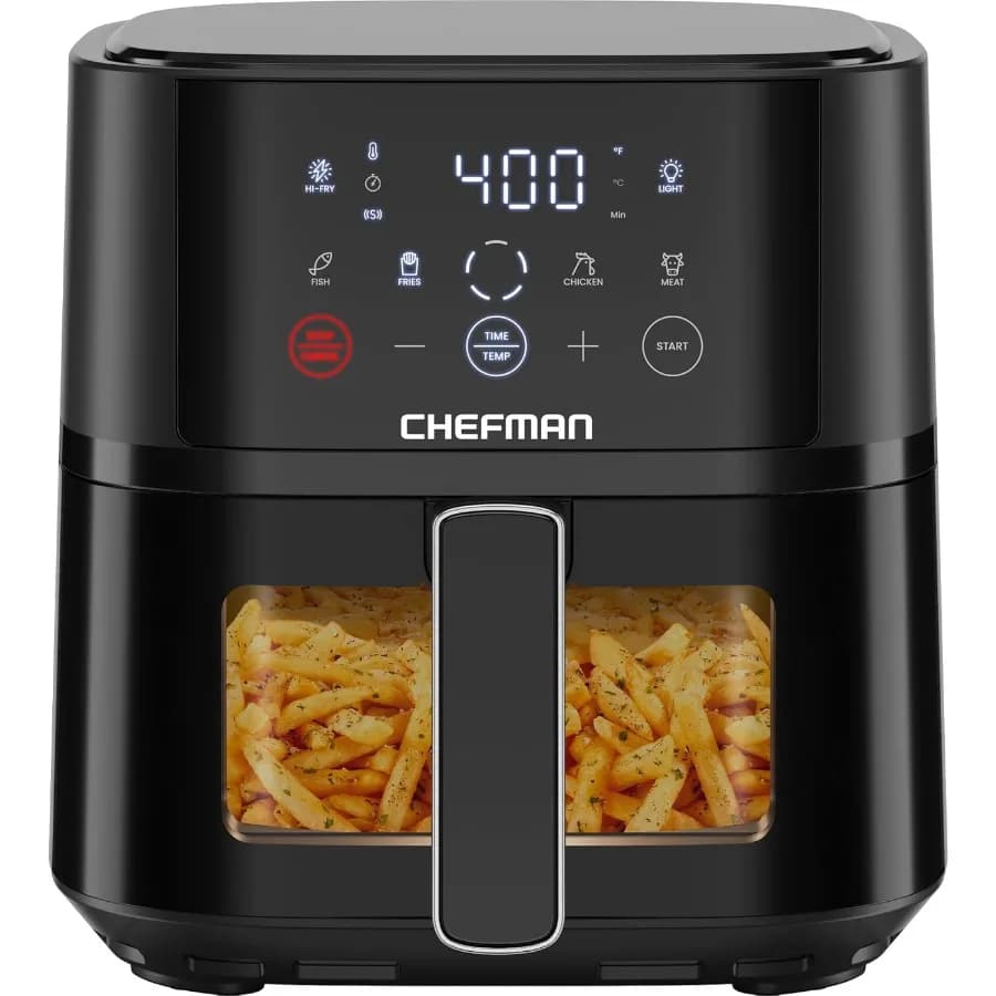 Friggitrice ad aria compatta da 4 QT per pasti facili e veloci con tecnologia Hi-Fry che garantisce risultati extra croccanti con una finestra Easy-View T