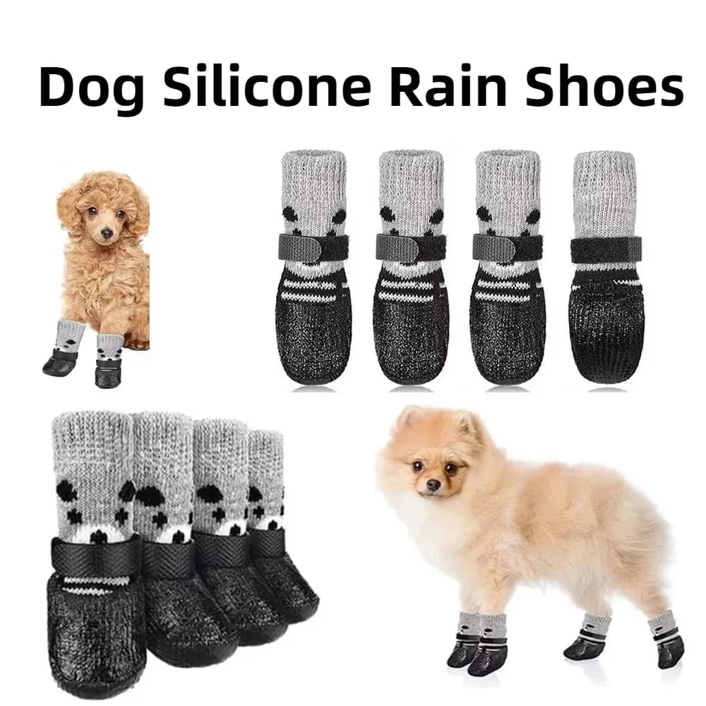 Calzini Impermeabili per Animali Domestici, Scarpe Antipioggia in Silicone per Cani, Calzini Antiscivolo Resistenti all'Usura per Gatti, Scarpe Calde per Sport all'Aperto 2026 Nuovo