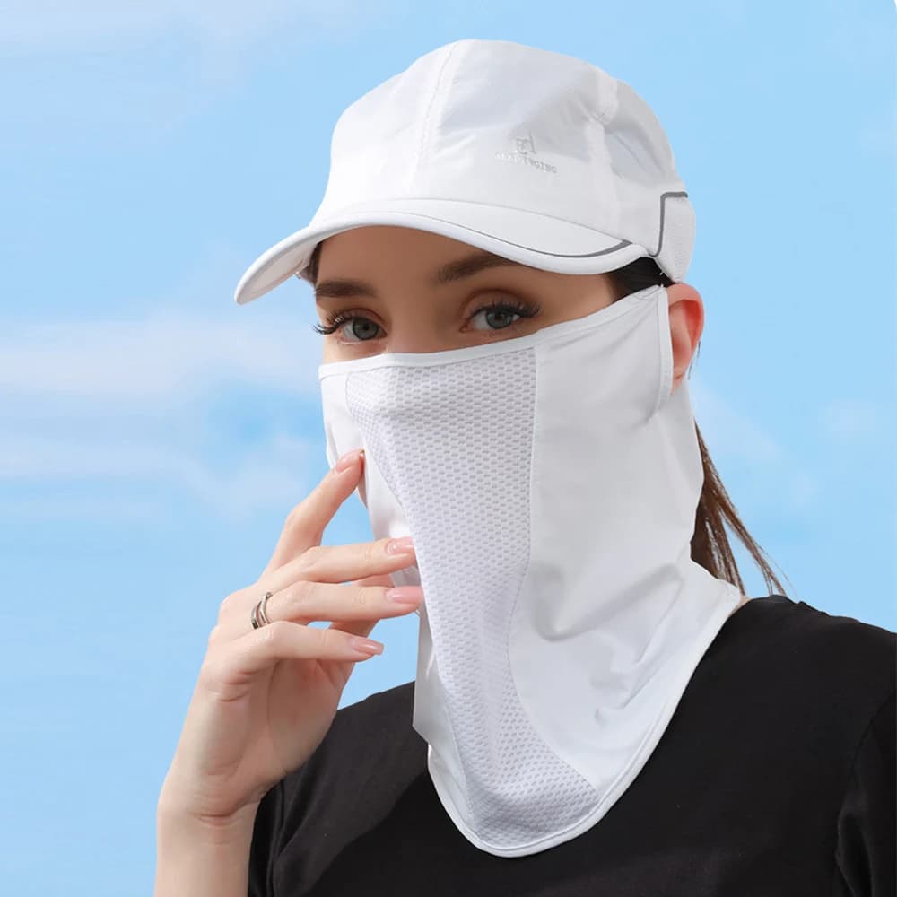 Unisex UV Protection Wrap Cover for Outdoor Neck Sports Sun-proof Bavarian Silk Mask Ice Silk Cover for Face Wrap Cover for Neck Sun protection Sunscreen Sink for Face
