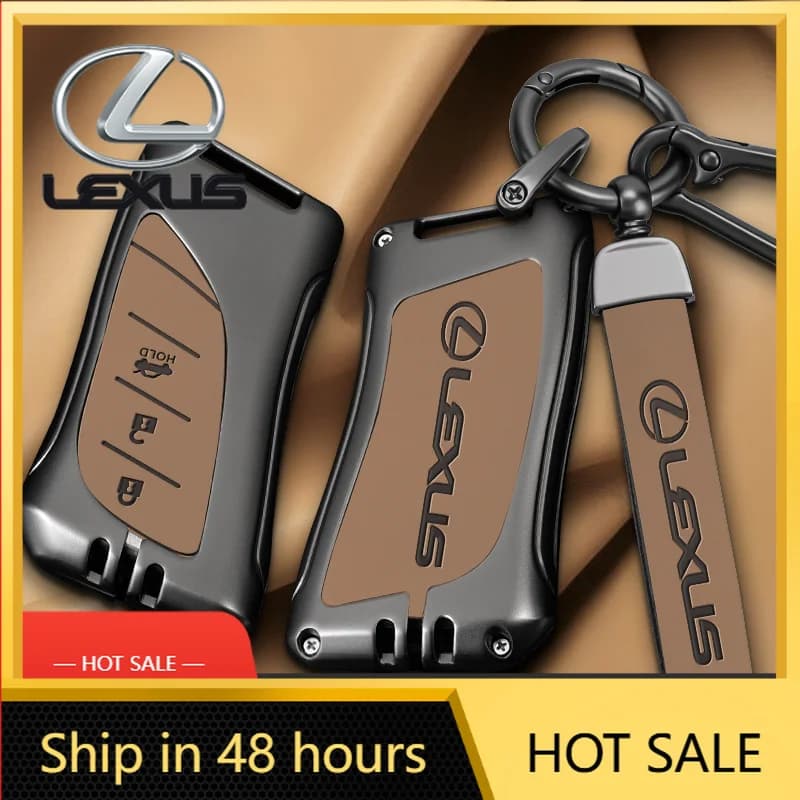 Car Sticker Interior Stickers Alloy Car Key Case Cover Protector Holder Shell For Lexus UX ES UX200 UX250h ES200 ES300h ES350 US