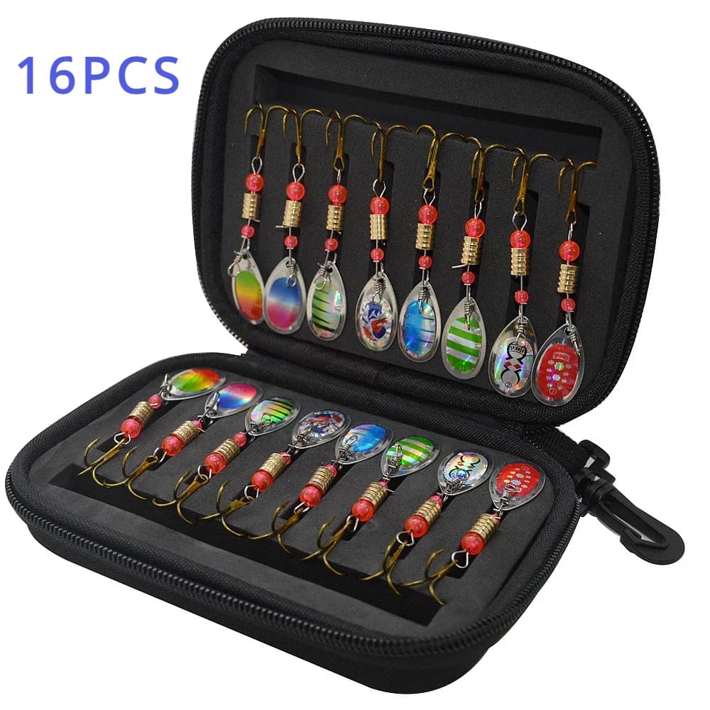 3 g Rotating Spinner for Sea Fishing Salon Wobbler Train Hard Surface Topwater Lure Jig Spinner Bait Kit with Equipment Box